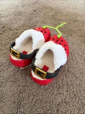 Toddler Santa crocs